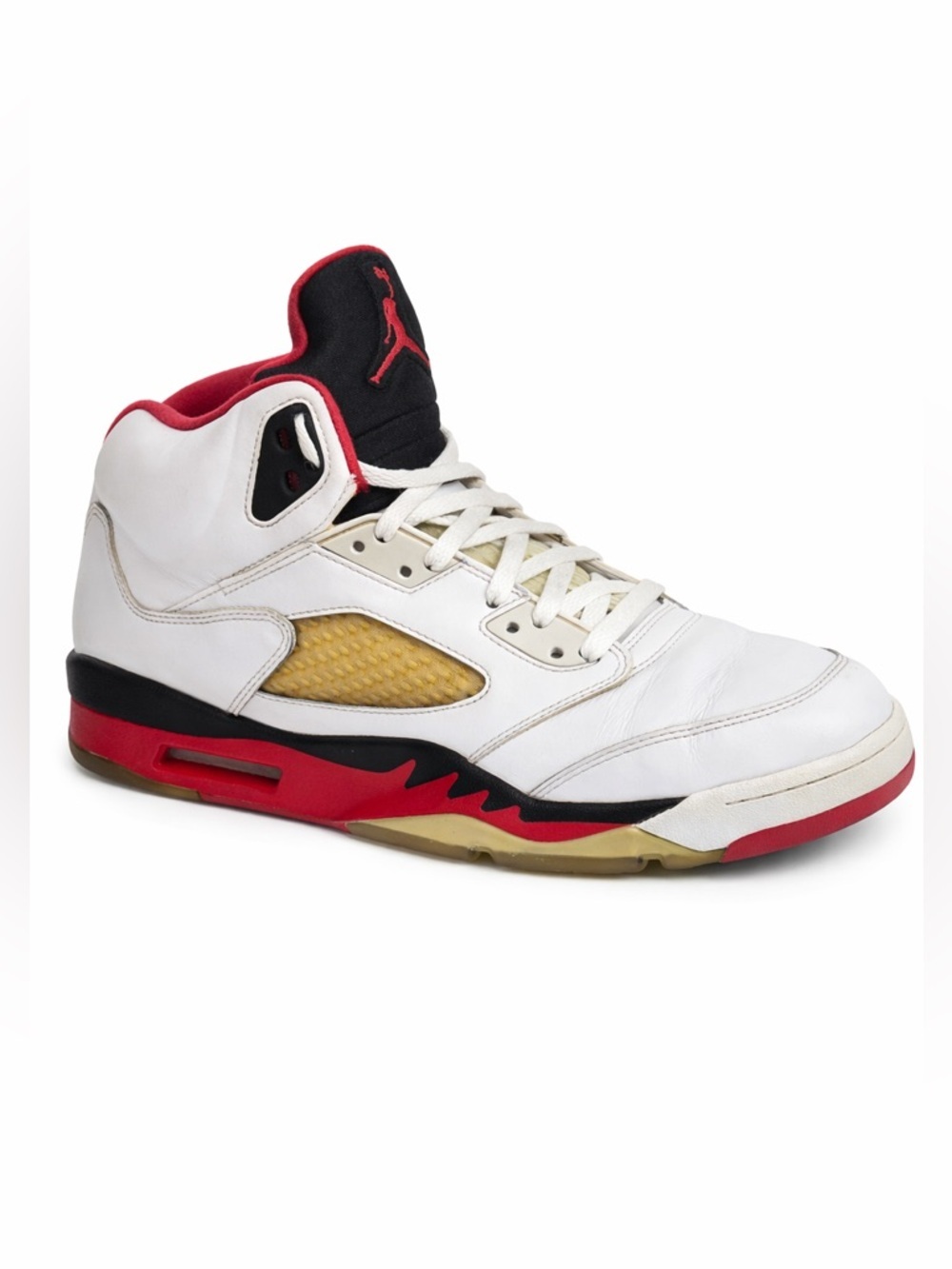 Air Jordan 5 Retro Fire Red 2013 Men’s 11.5 White Red Black Sneakers